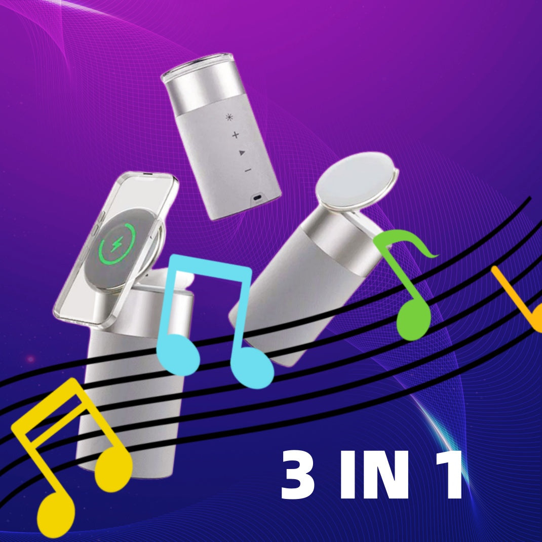 3-in-1 Wireless Charger & Bluetooth Speaker