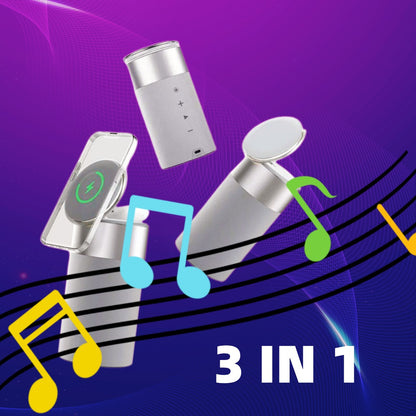 3-in-1 Wireless Charger & Bluetooth Speaker